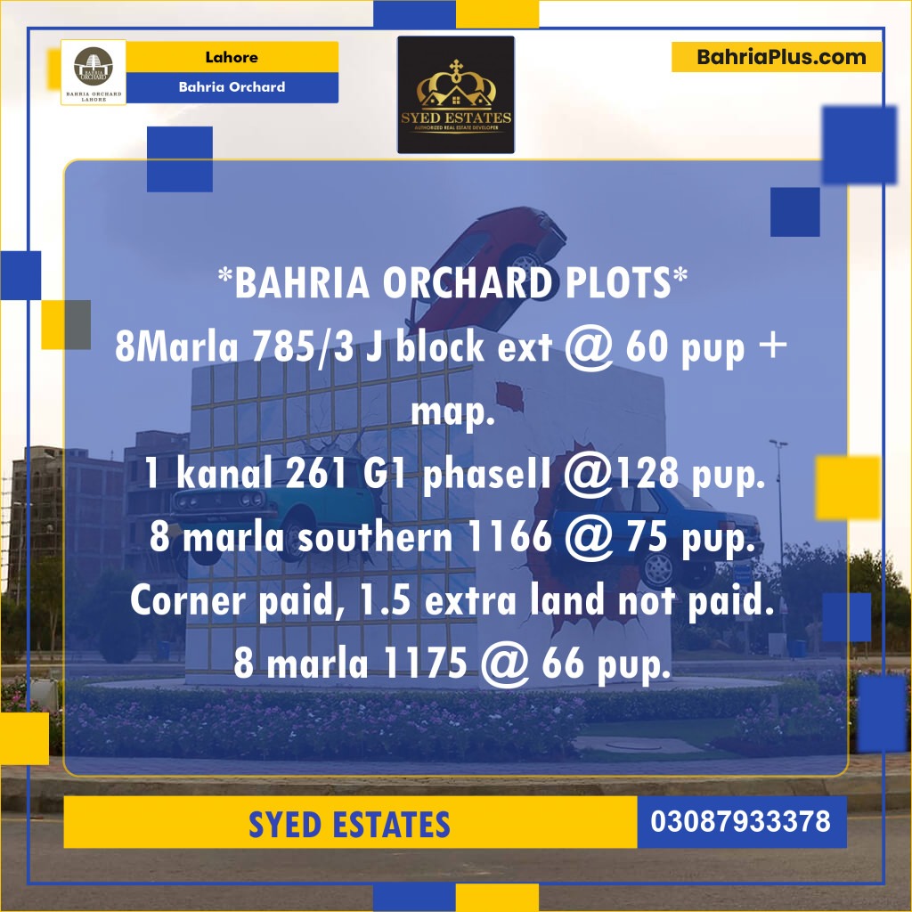 Residential Plot for Sale in Phase 2 - J Block -  Bahria Orchard, Lahore - (BP-178693)