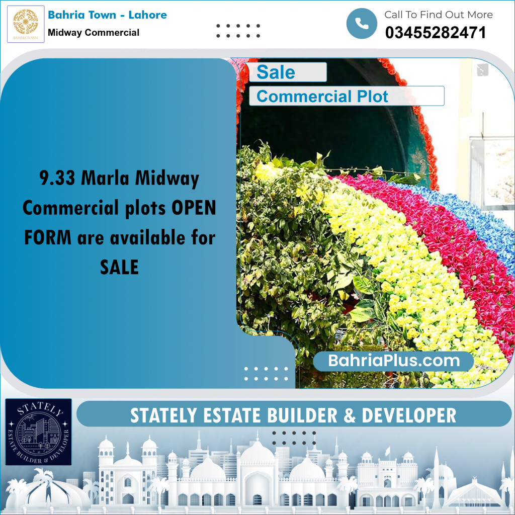 Commercial Plot for Sale in Midway Commercial -  Bahria Town, Lahore - (BP-178783)