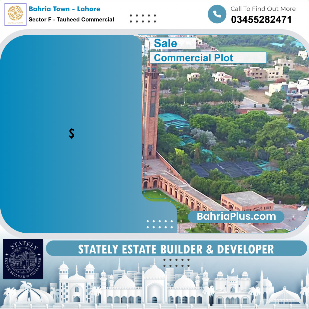 Commercial Plot for Sale in Sector F - Tauheed Commercial -  Bahria Town, Lahore - (BP-178788)