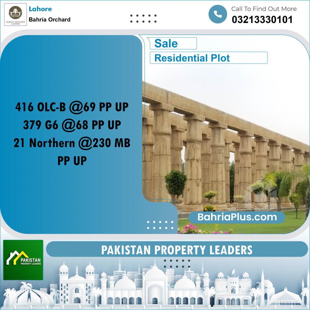 Residential Plot for Sale in OLC-B Block -  Bahria Orchard, Lahore - (BP-179076)