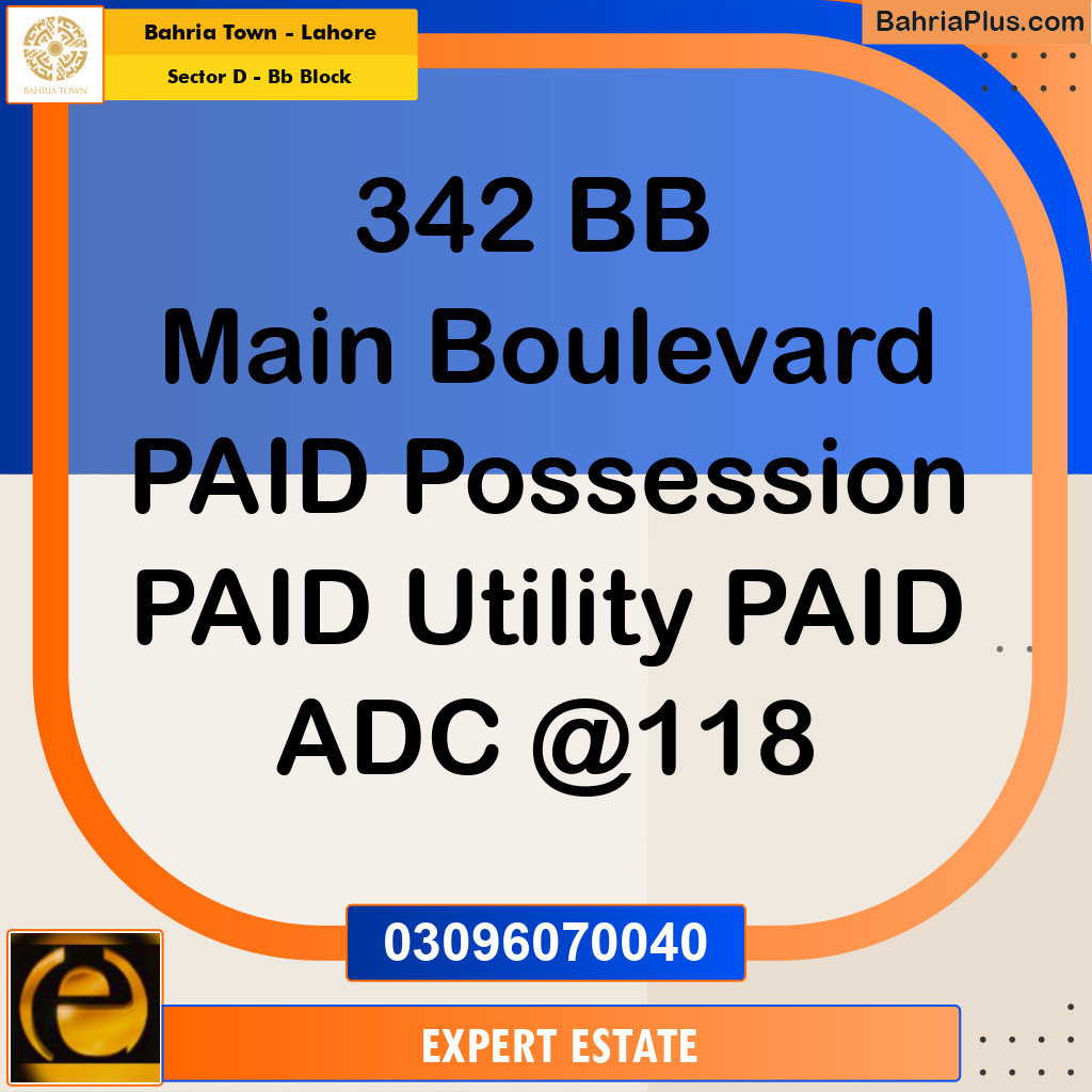 Residential Plot for Sale in Sector D - BB Block -  Bahria Town, Lahore - (BP-179096)