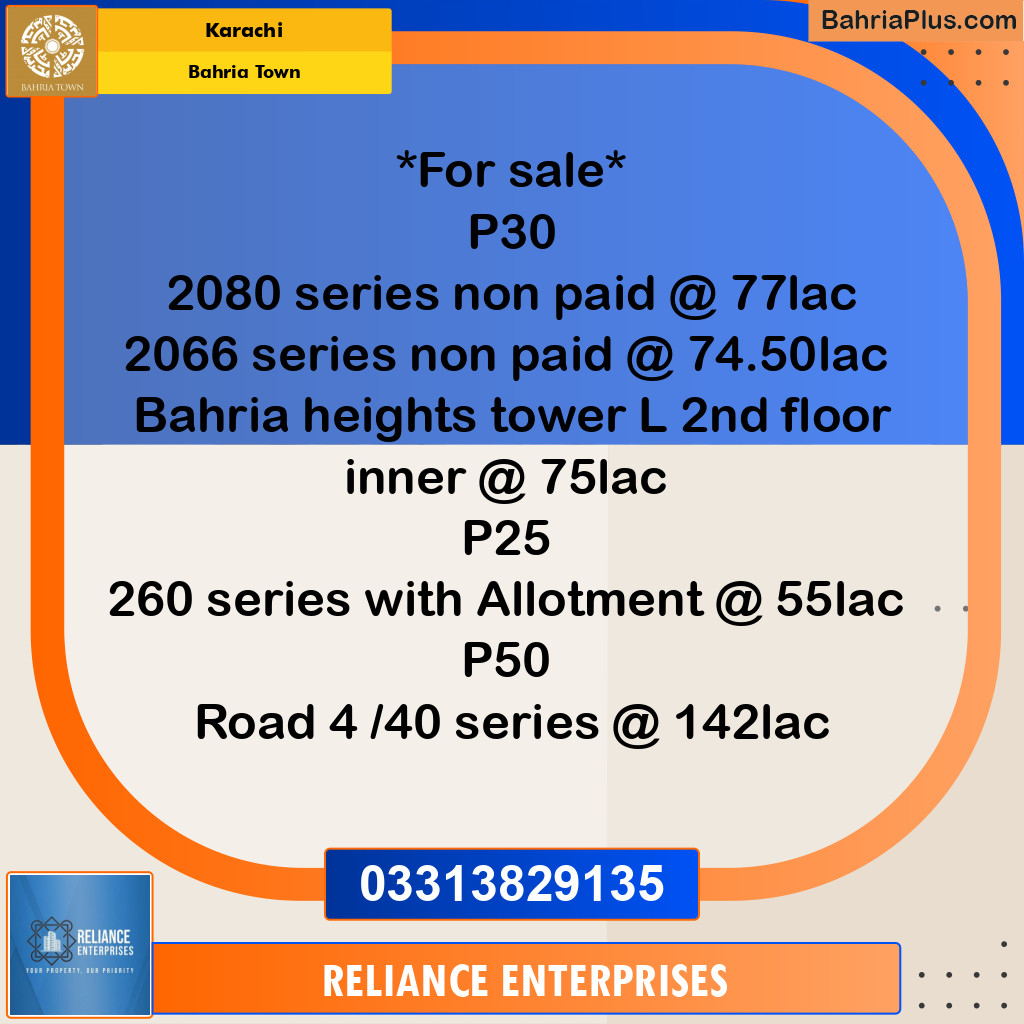 250 Sq. Yards Residential Plot for Sale in Precinct 30 -  Bahria Town, Karachi - (BP-179163)