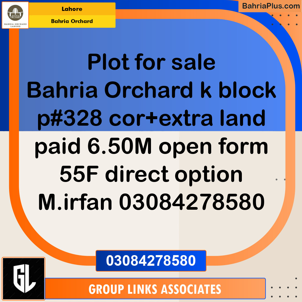 Residential Plot for Sale in Phase 2 - K Block -  Bahria Orchard, Lahore - (BP-179180)