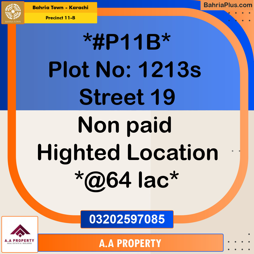125 Sq. Yards Residential Plot for Sale in Precinct 11-B -  Bahria Town, Karachi - (BP-179244)
