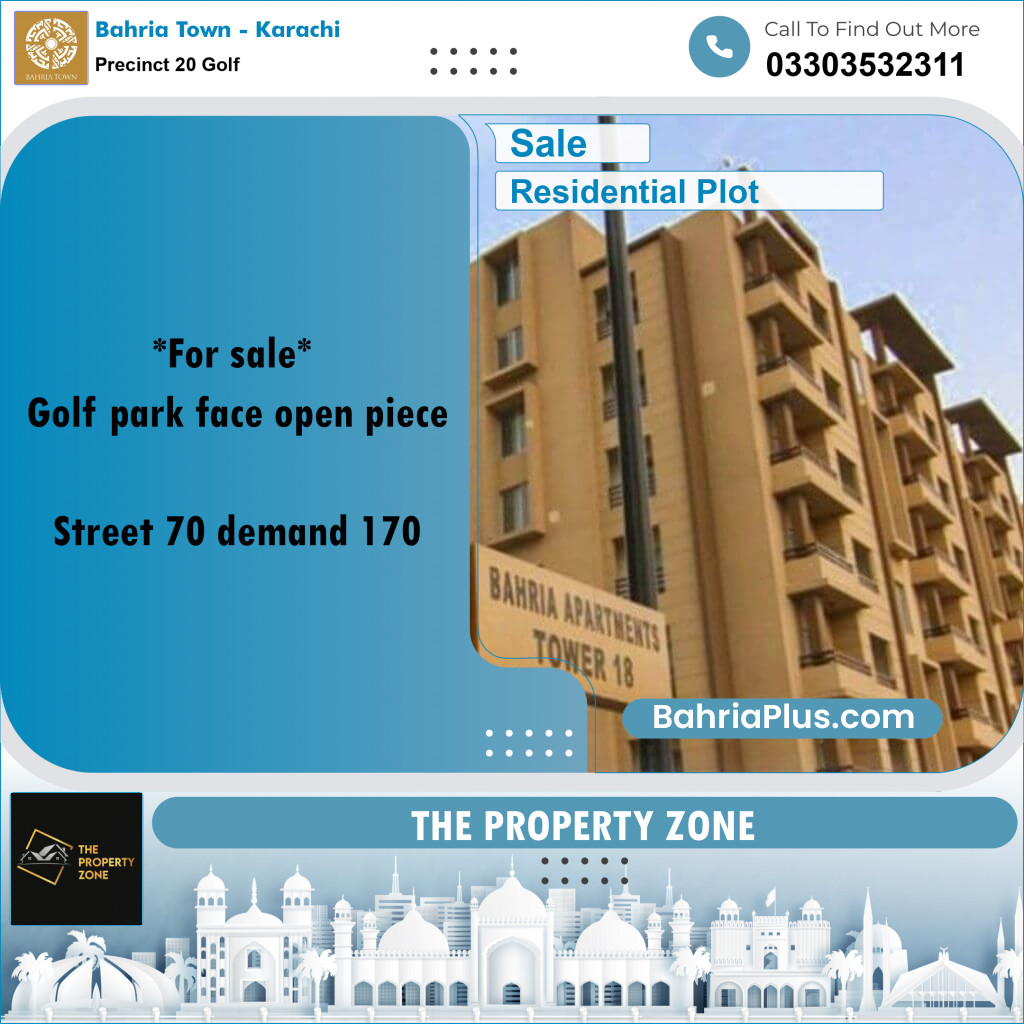 Residential Plot for Sale in Precinct 20 Golf -  Bahria Town, Karachi - (BP-179281)