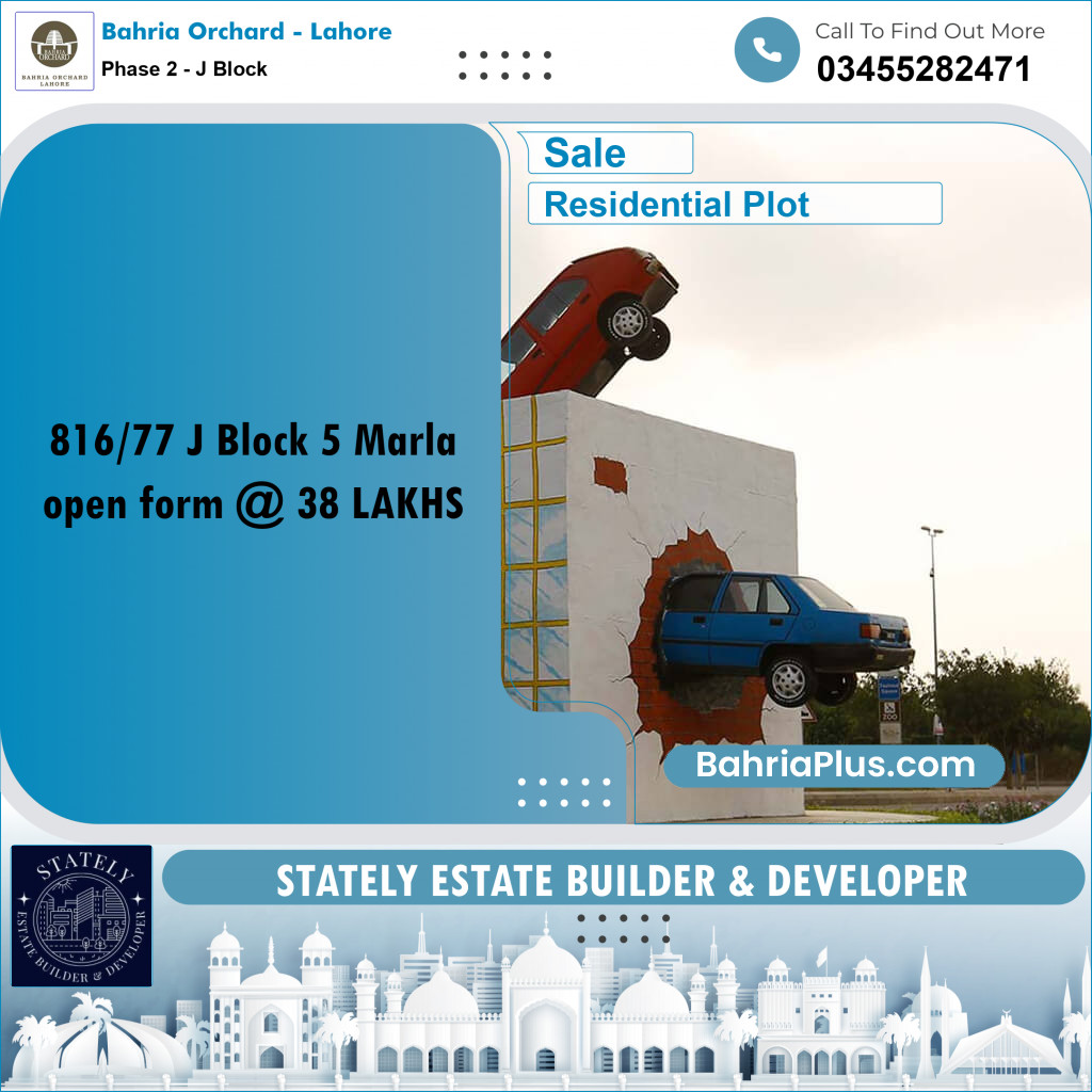 Residential Plot for Sale in Phase 2 - J Block -  Bahria Orchard, Lahore - (BP-179349)