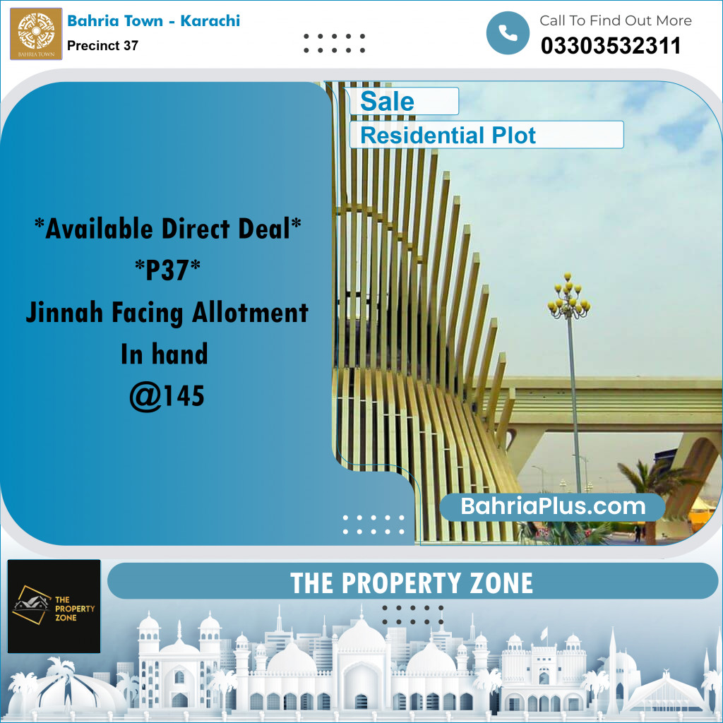 Residential Plot for Sale in Precinct 37 -  Bahria Town, Karachi - (BP-179397)
