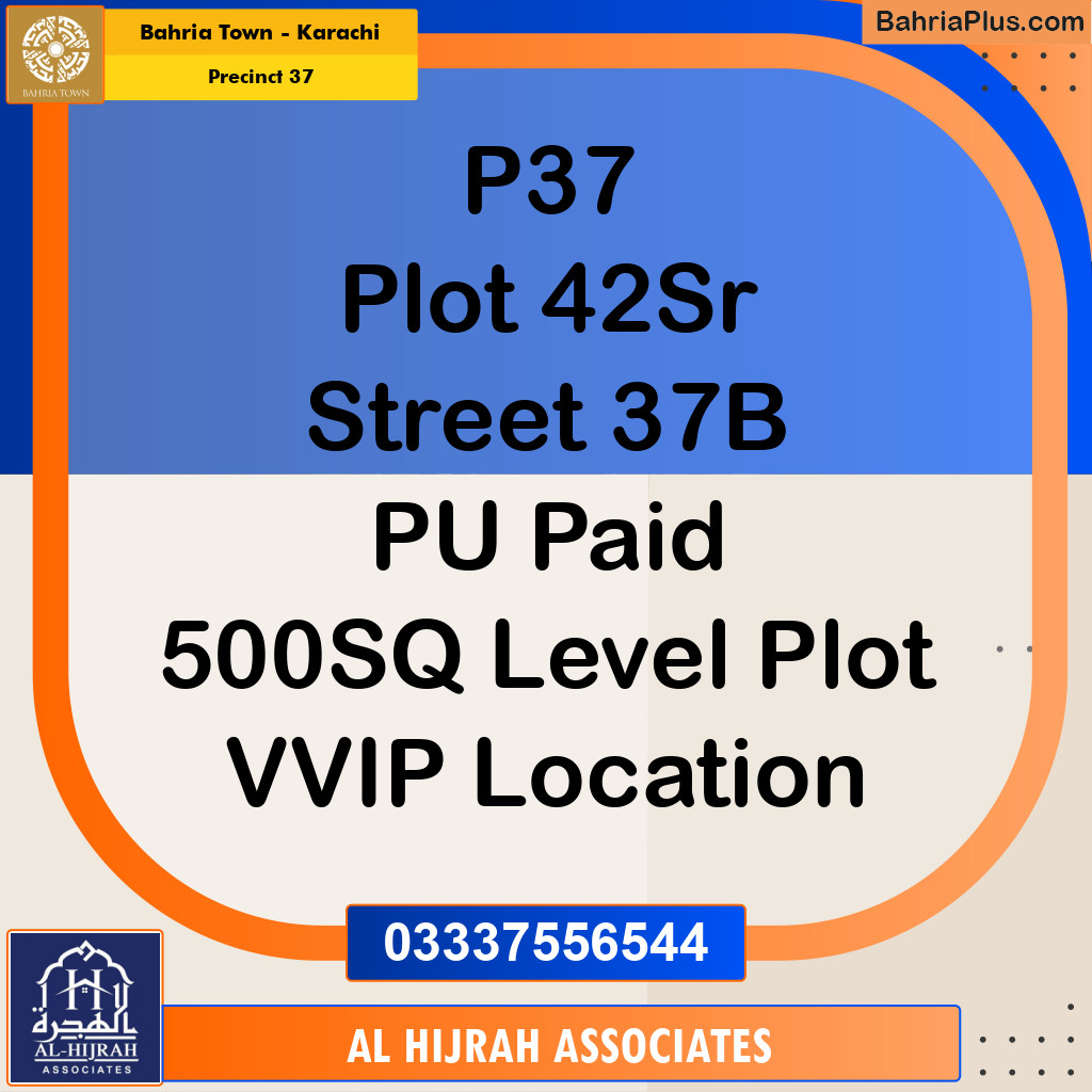 Residential Plot for Sale in Precinct 37 -  Bahria Town, Karachi - (BP-179667)