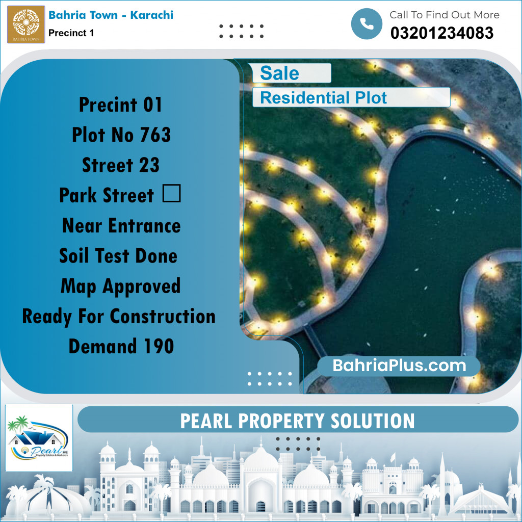 250 Sq. Yards Residential Plot for Sale in Precinct 1 -  Bahria Town, Karachi - (BP-179742)
