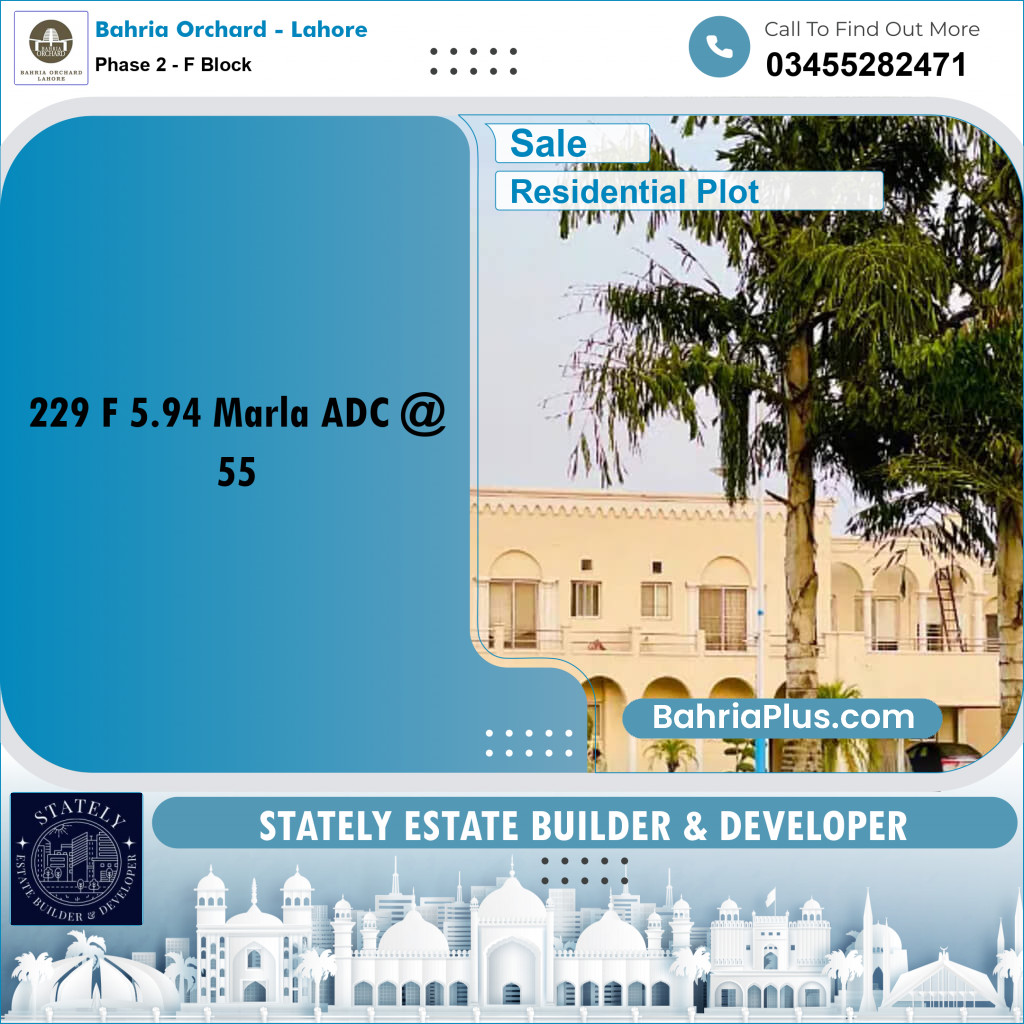 Residential Plot for Sale in Phase 2 - F Block -  Bahria Orchard, Lahore - (BP-179836)