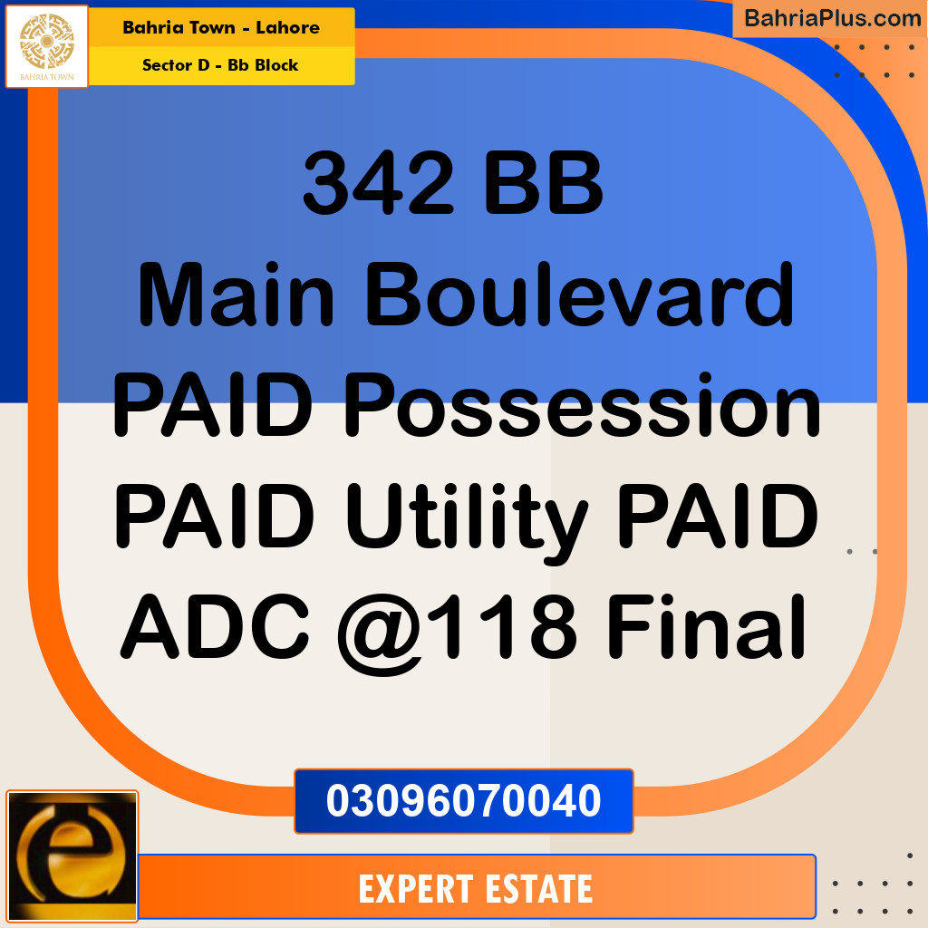 Residential Plot for Sale in Sector D - BB Block -  Bahria Town, Lahore - (BP-179885)