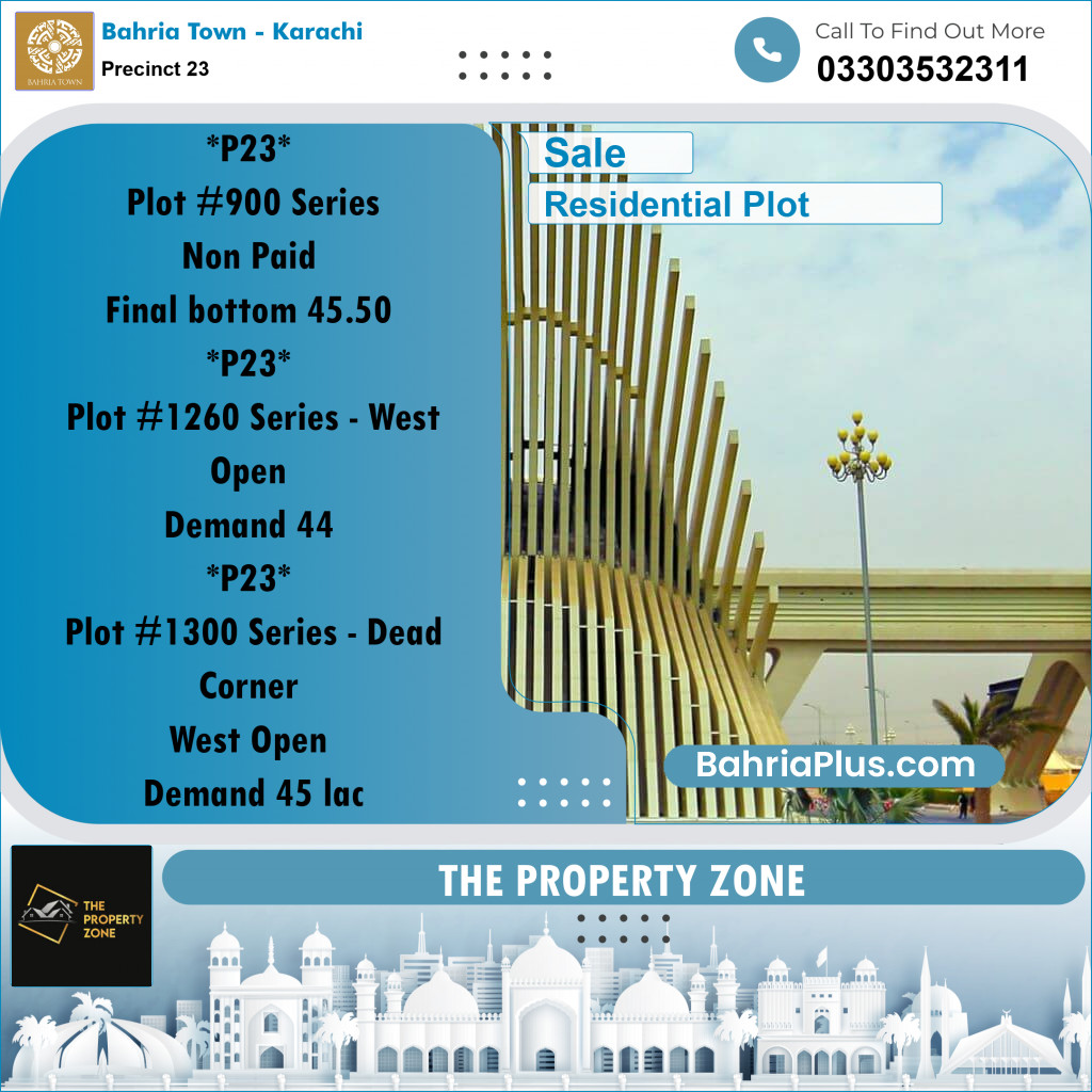 125 Sq. Yards Residential Plot for Sale in Precinct 23 -  Bahria Town, Karachi - (BP-179922)