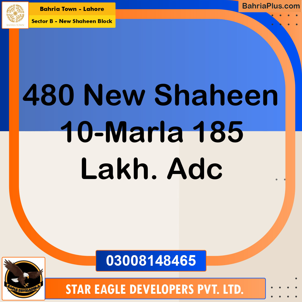 Residential Plot for Sale in Sector B - New Shaheen Block - Bahria Town, Lahore - (BP-179969)