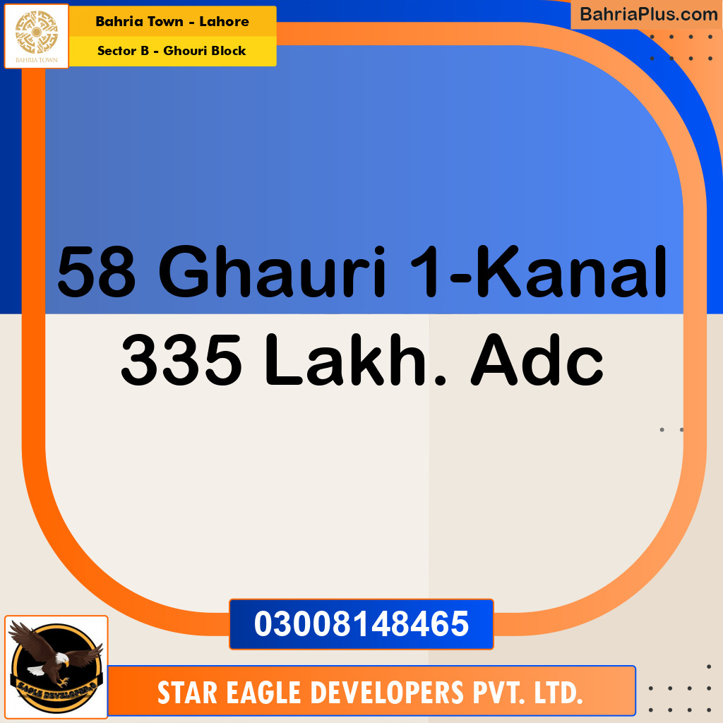 Residential Plot for Sale in Sector B - Ghouri Block -  Bahria Town, Lahore - (BP-180094)