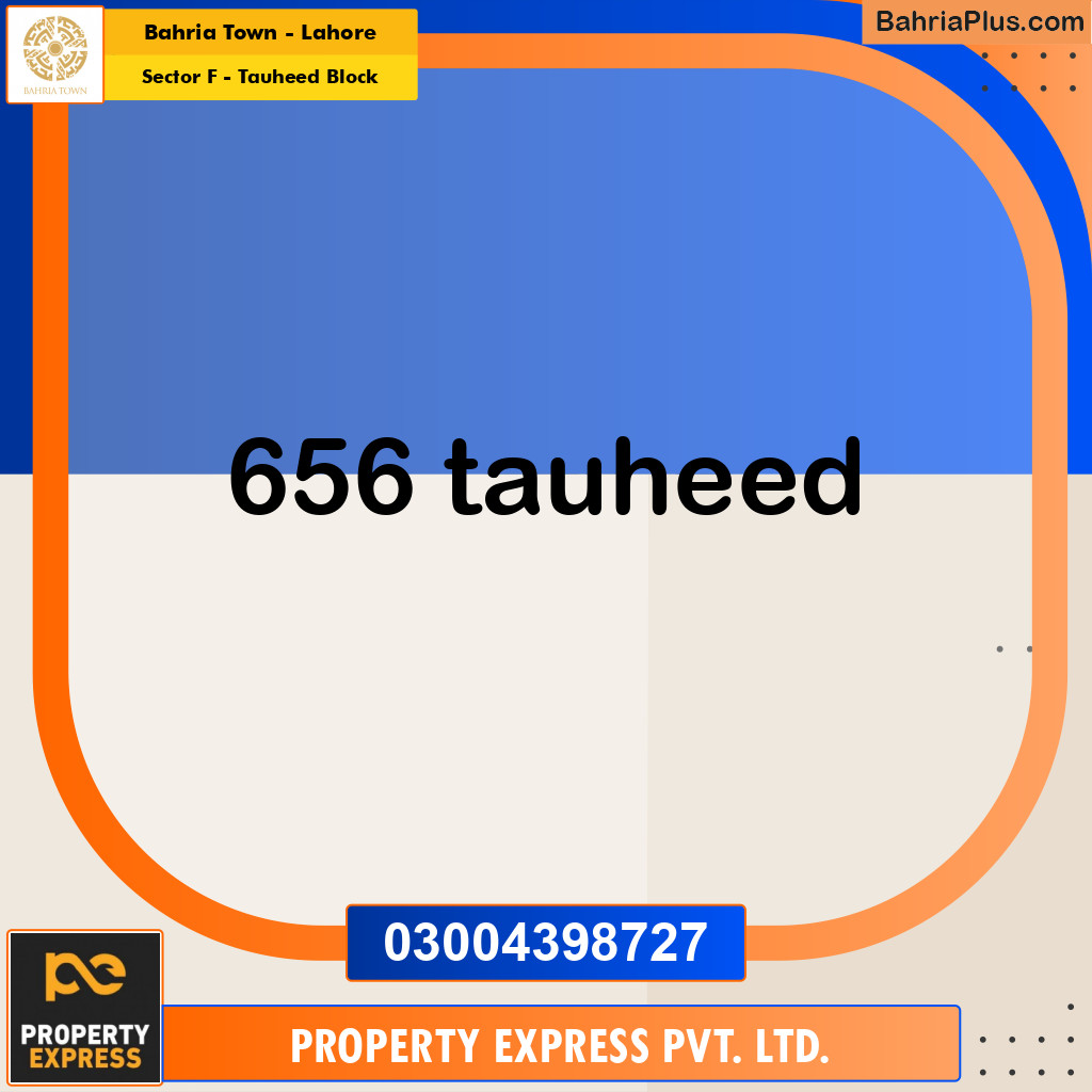 Residential Plot for Sale in Sector F - Tauheed Block -  Bahria Town, Lahore - (BP-180285)