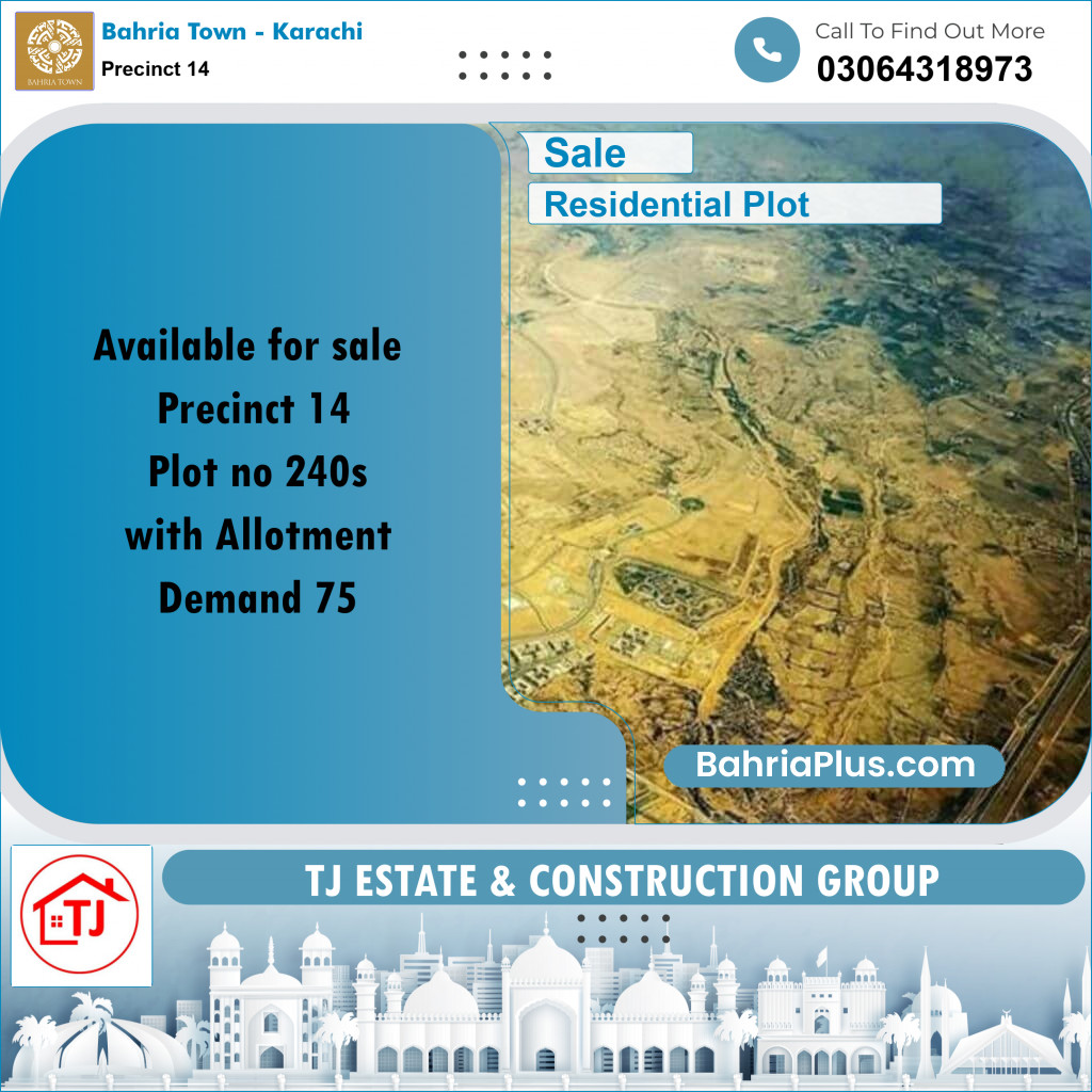 125 Sq. Yards Residential Plot for Sale in Precinct 14 -  Bahria Town, Karachi - (BP-180330)