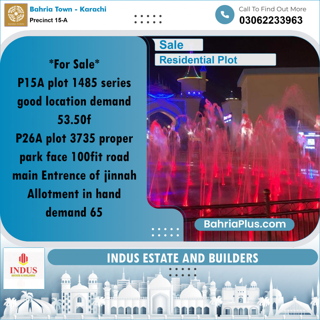 125 Sq. Yards Residential Plot for Sale in Precinct 15-A -  Bahria Town, Karachi - (BP-180748)