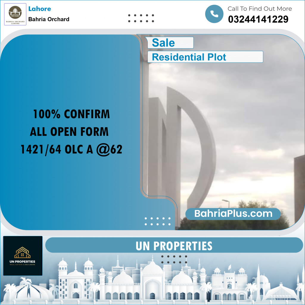 Residential Plot for Sale in OLC-A Block -  Bahria Orchard, Lahore - (BP-180846)