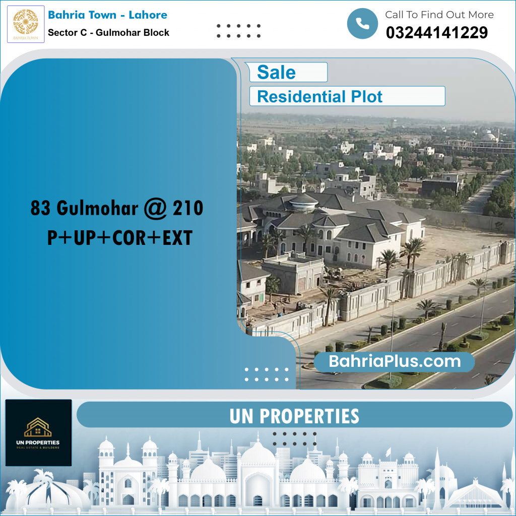 Residential Plot for Sale in Sector C - Gulmohar Block -  Bahria Town, Lahore - (BP-180858)