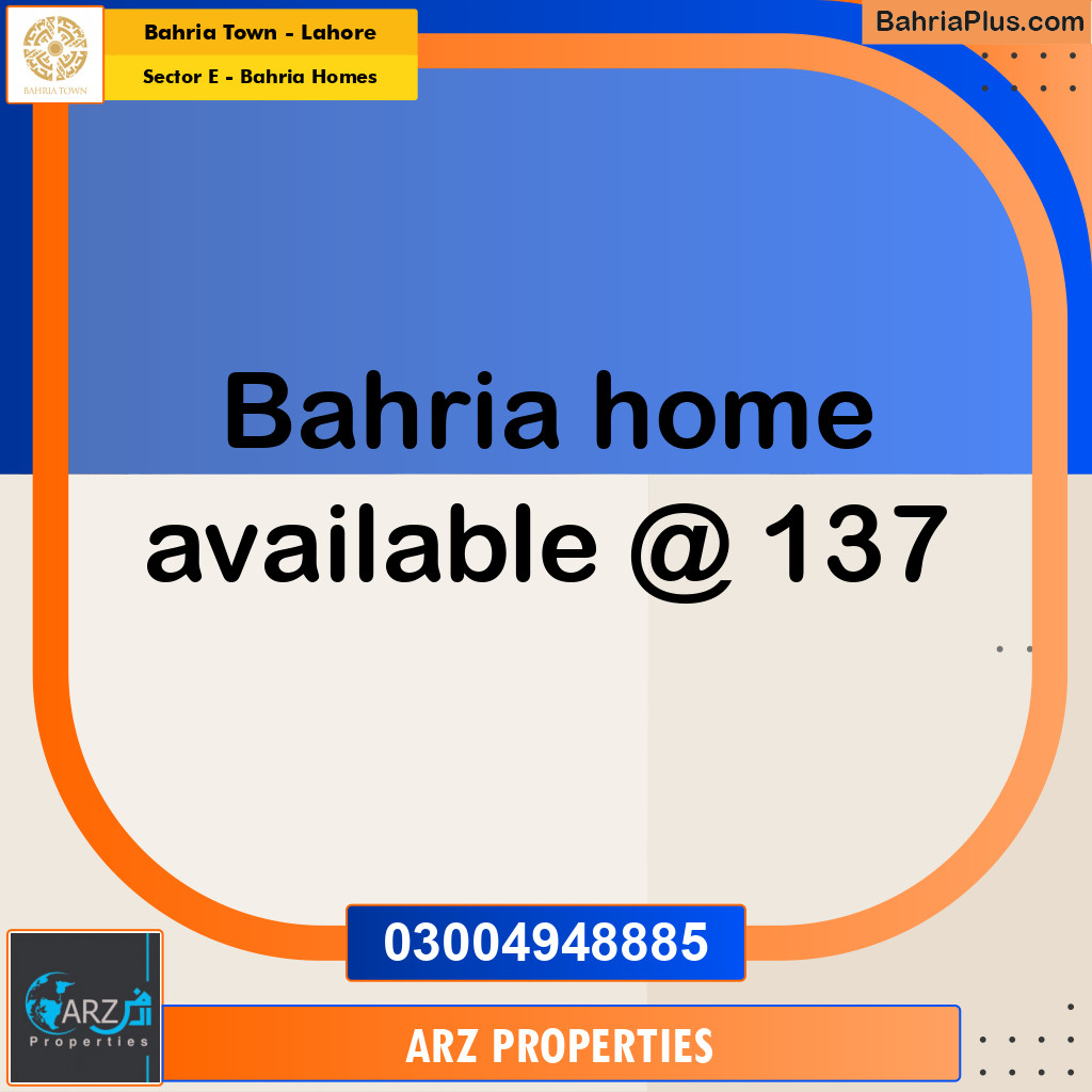 Residential Plot for Sale in Sector E - Bahria Homes -  Bahria Town, Lahore - (BP-180912)