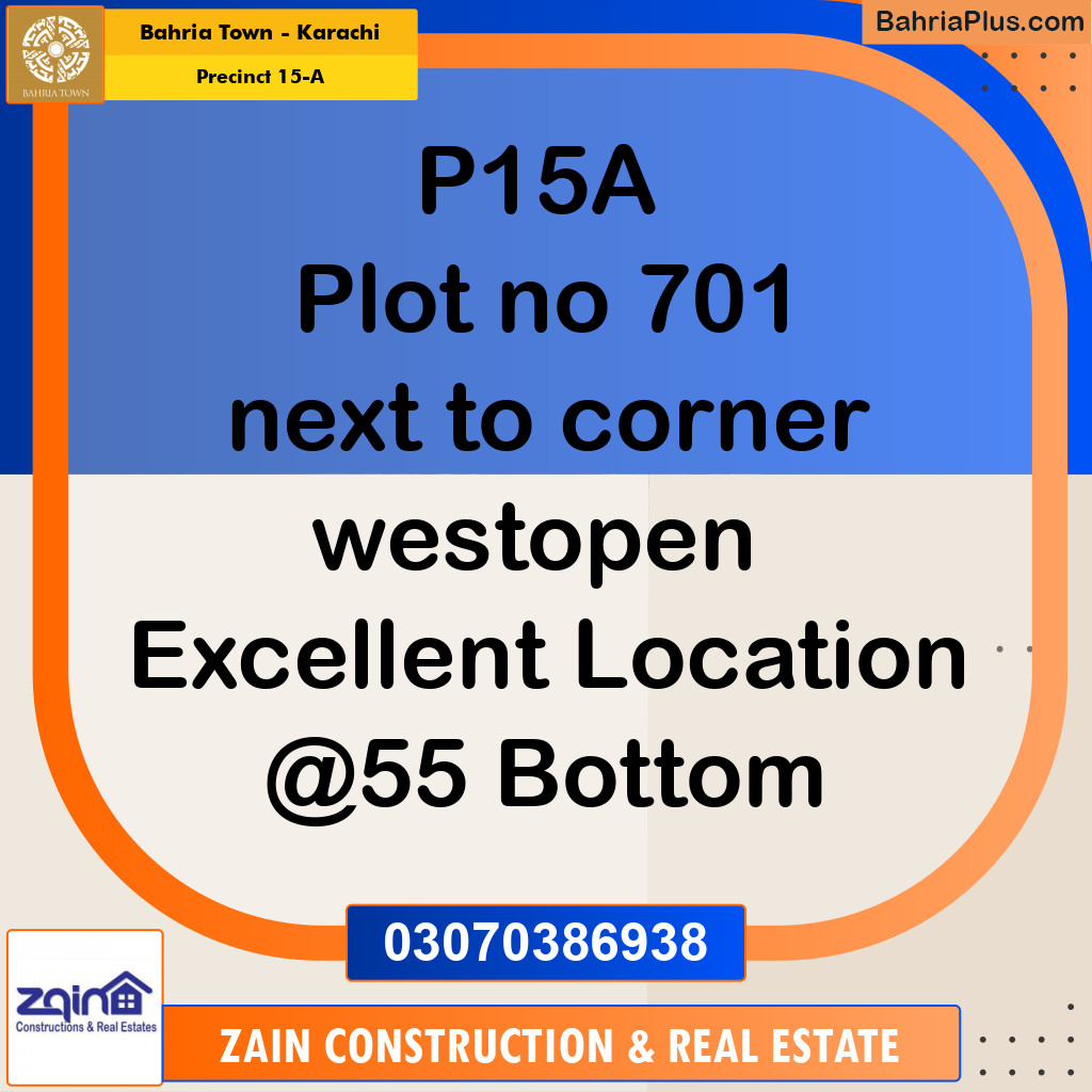 Residential Plot for Sale in Precinct 15-A - Bahria Town, Karachi - (BP-181035)
