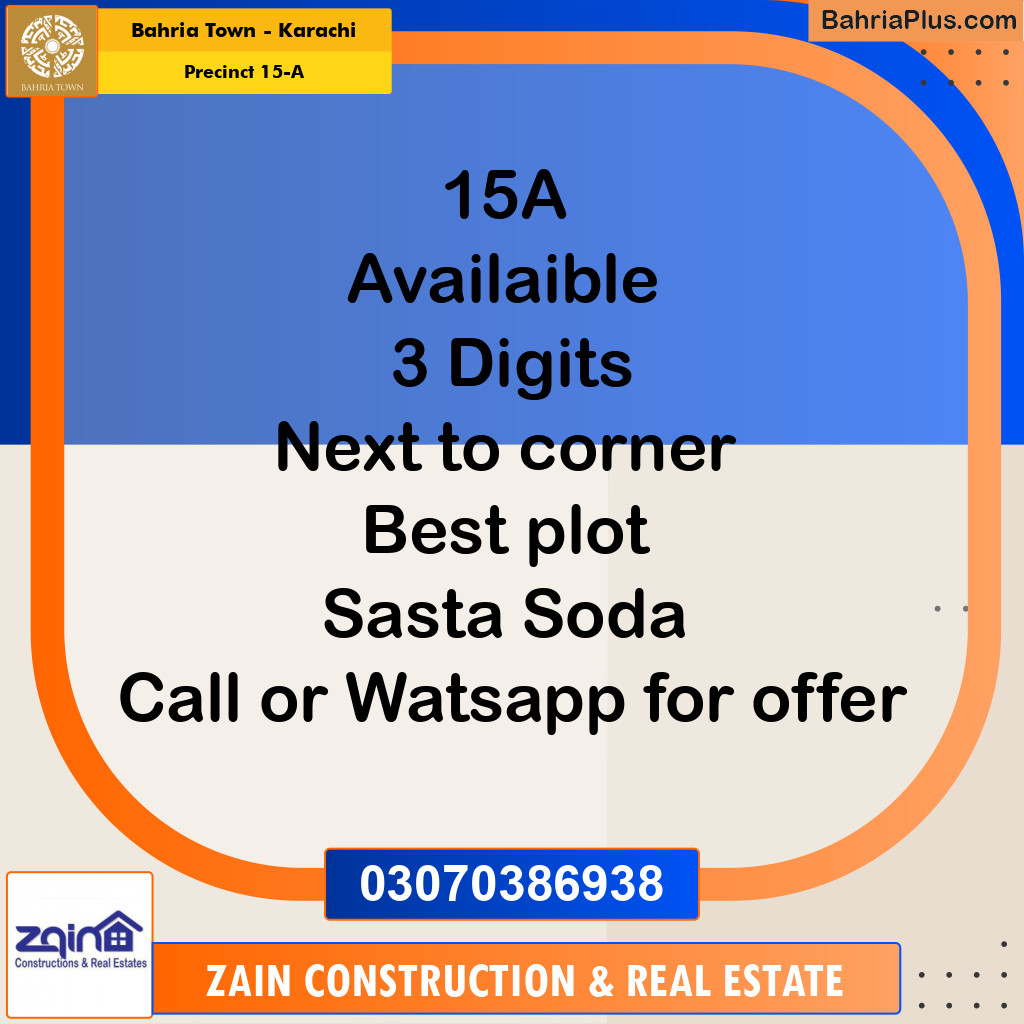 125 Sq. Yards Residential Plot for Sale in Precinct 15-A -  Bahria Town, Karachi - (BP-181105)