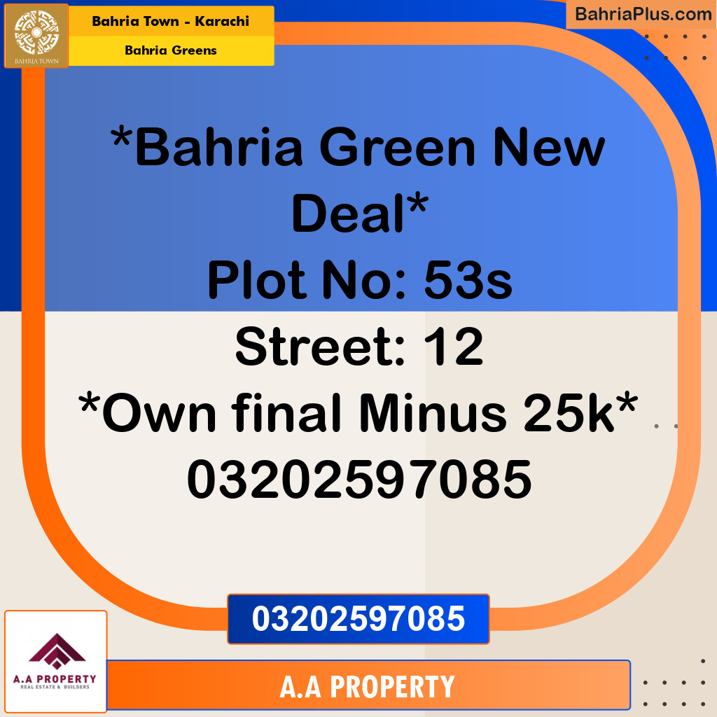 75 Sq. Yards Residential Plot for Sale in Bahria Greens -  Bahria Town, Karachi - (BP-181128)