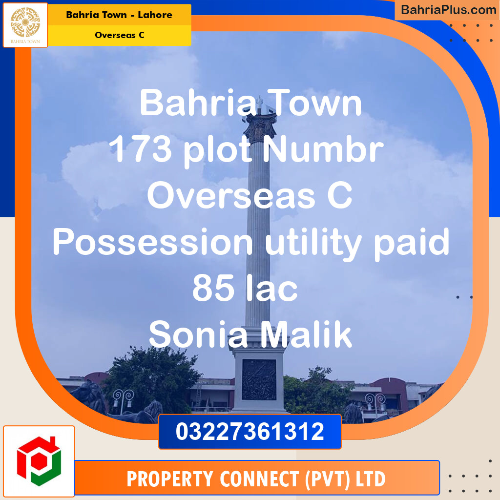 Residential Plot for Sale in Overseas C -  Bahria Town, Lahore - (BP-181231)