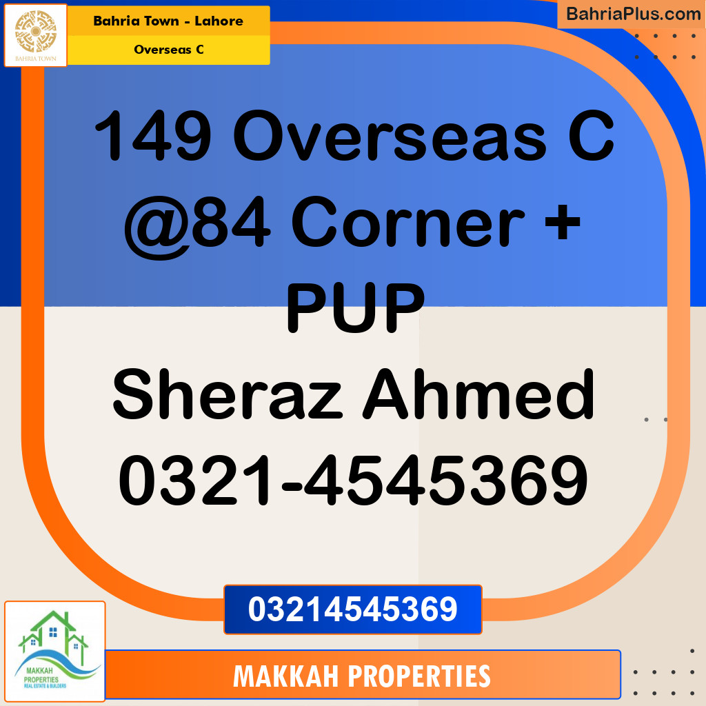 Residential Plot for Sale in Overseas C -  Bahria Town, Lahore - (BP-181375)