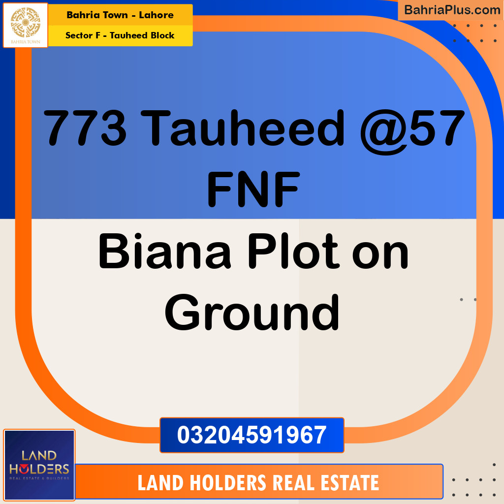 Residential Plot for Sale in Sector F - Tauheed Block -  Bahria Town, Lahore - (BP-181504)