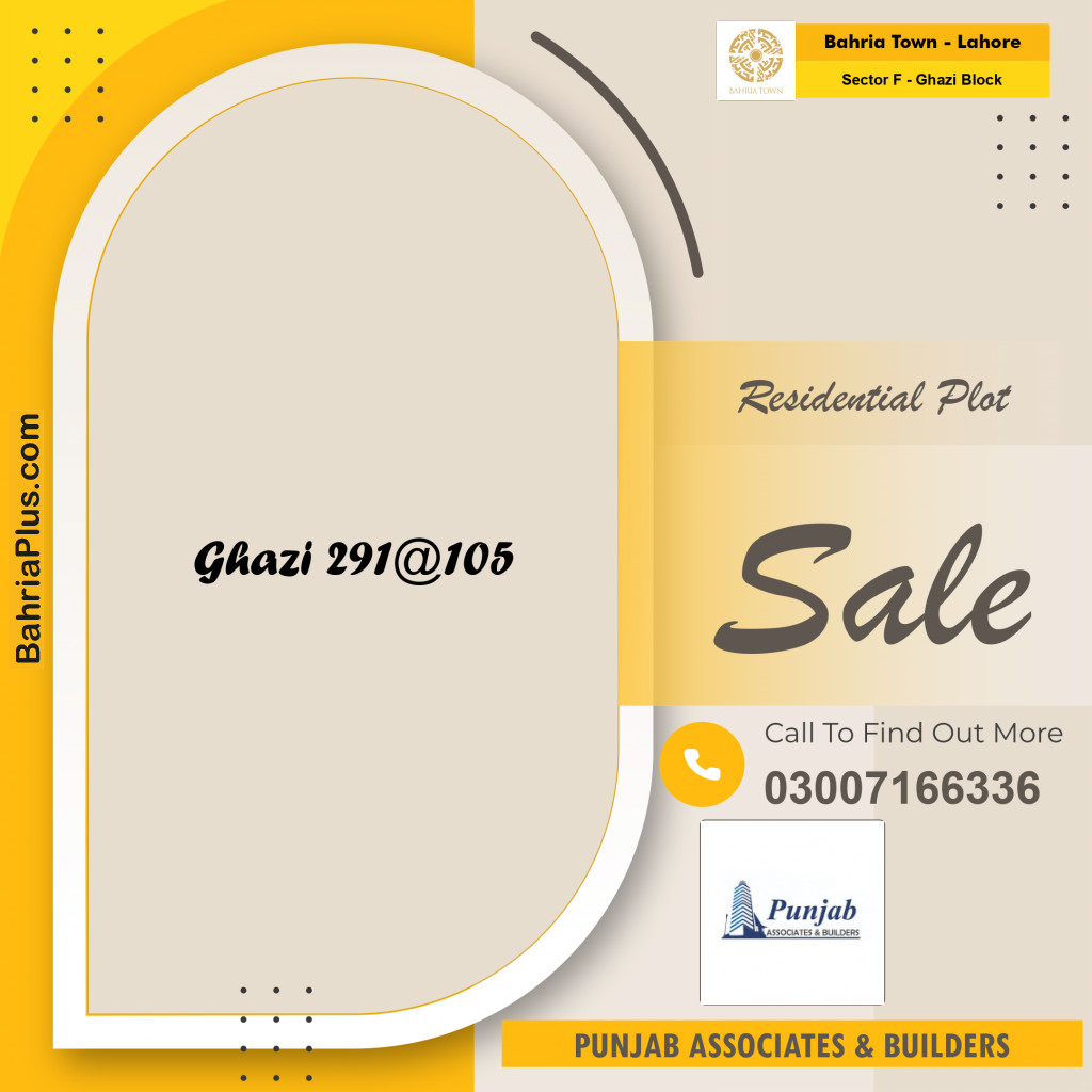 Residential Plot for Sale in Sector F - Ghazi Block -  Bahria Town, Lahore - (BP-181543)