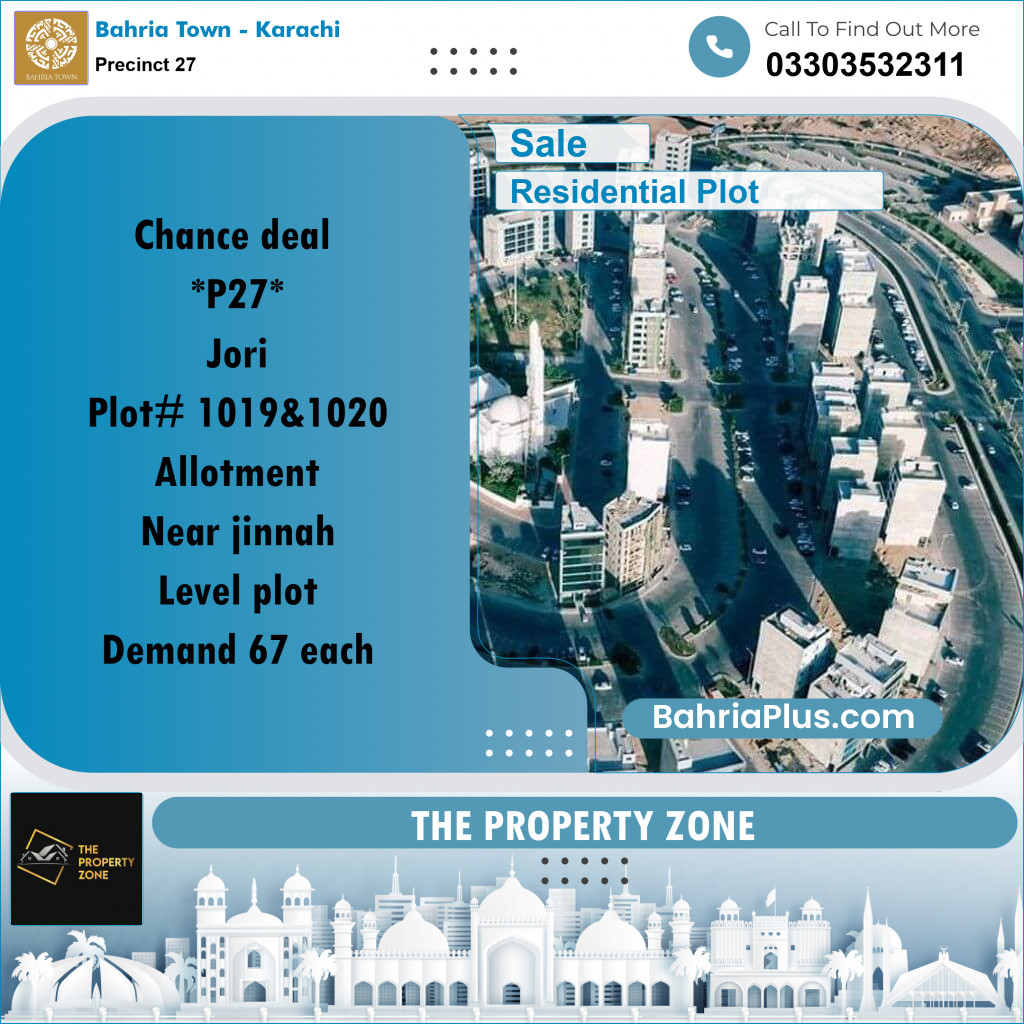 Residential Plot for Sale in Precinct 27 -  Bahria Town, Karachi - (BP-181599)