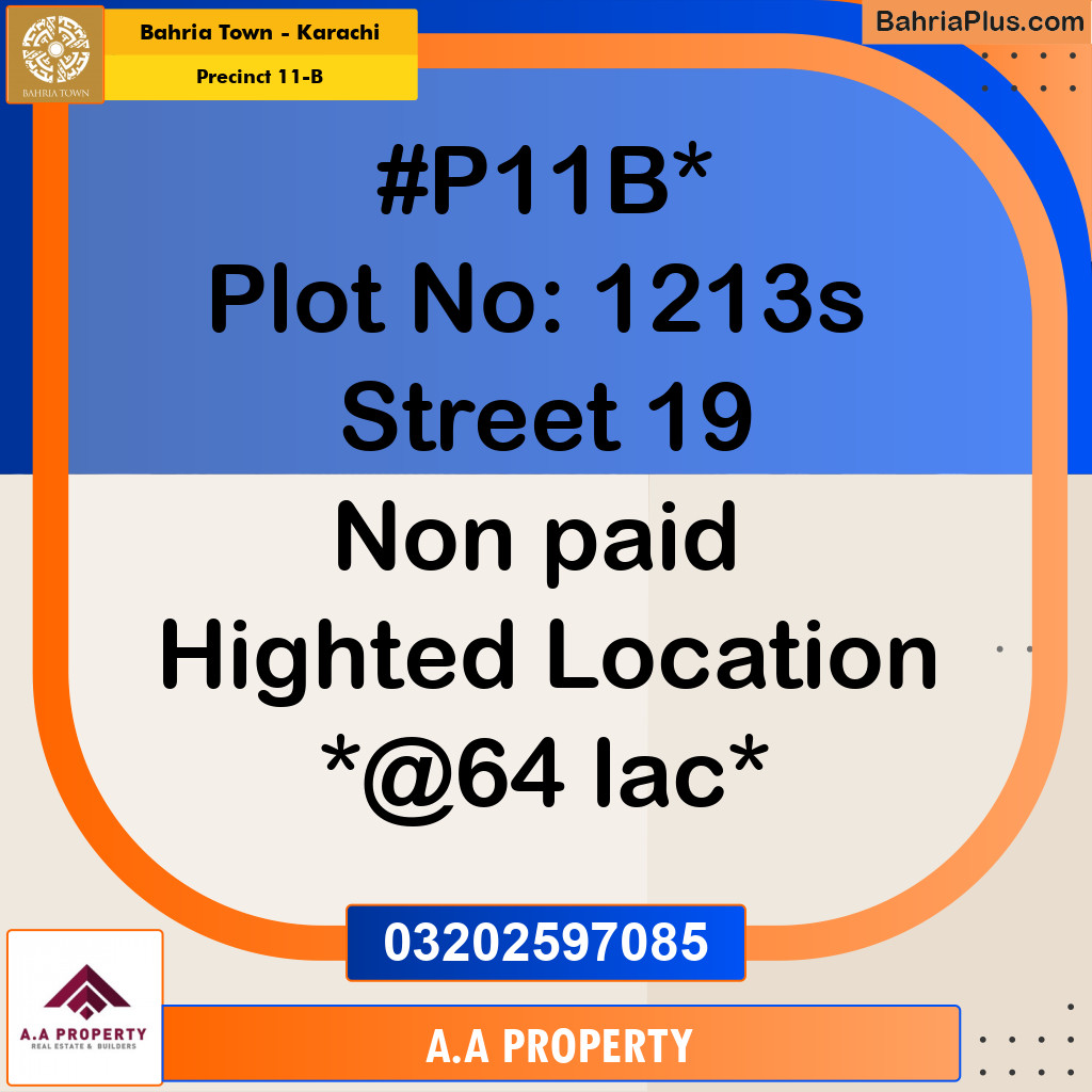 125 Sq. Yards Residential Plot for Sale in Precinct 11-B -  Bahria Town, Karachi - (BP-181781)