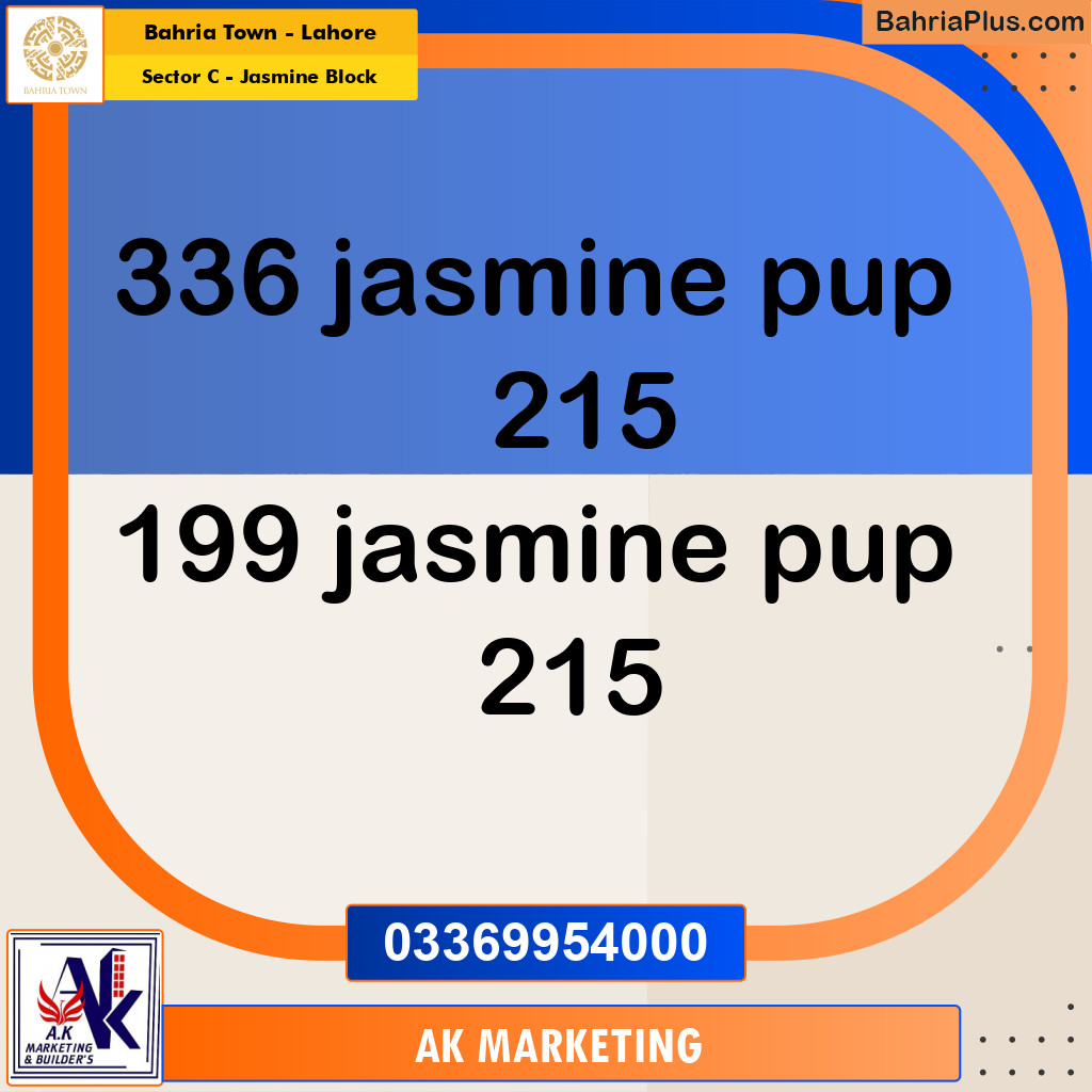 Residential Plot for Sale in Sector C - Jasmine Block -  Bahria Town, Lahore - (BP-181832)