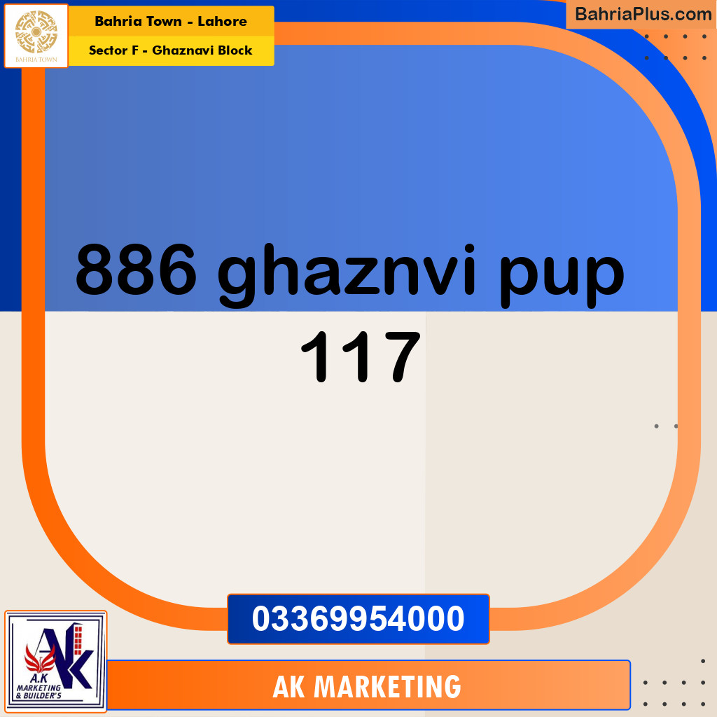 Residential Plot for Sale in Sector F - Ghaznavi Block - Bahria Town, Lahore - (BP-181833)