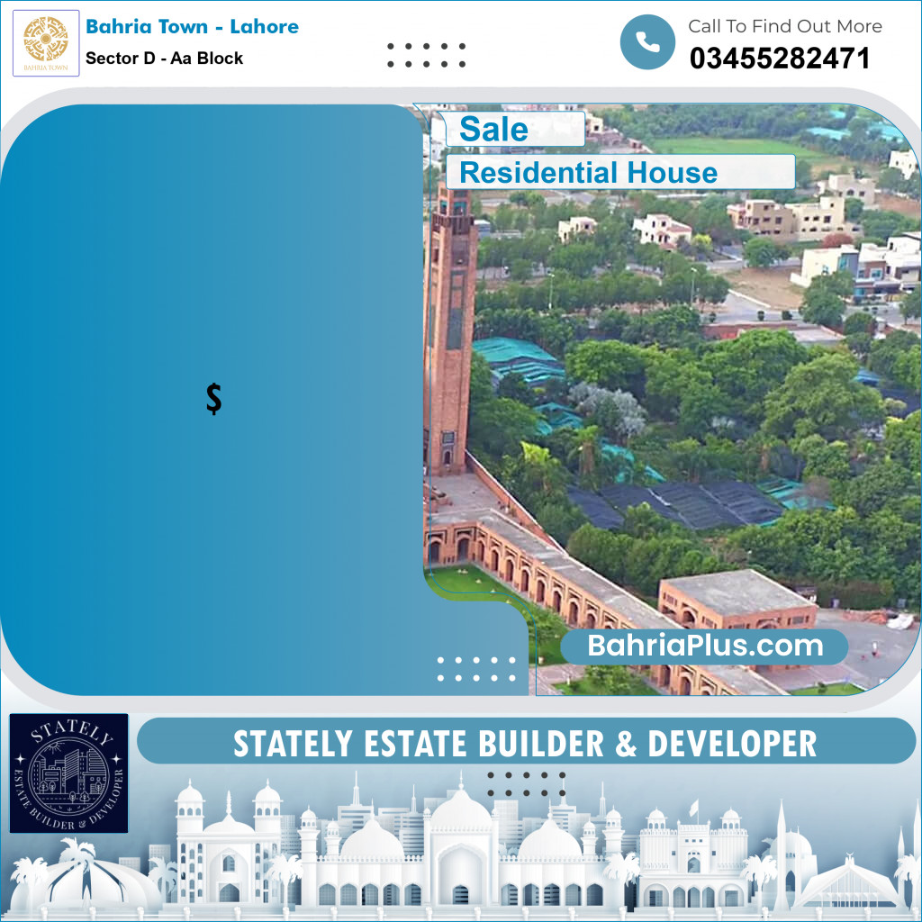 Residential House for Sale in Sector D - AA Block - Bahria Town, Lahore - (BP-181858)