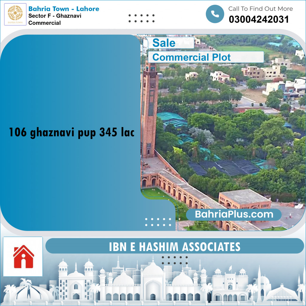 Commercial Plot for Sale in Sector F - Ghaznavi Commercial -  Bahria Town, Lahore - (BP-181908)