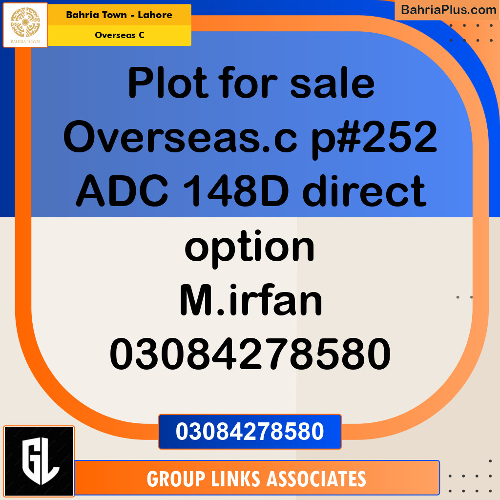 Residential Plot for Sale in Overseas C -  Bahria Town, Lahore - (BP-181944)