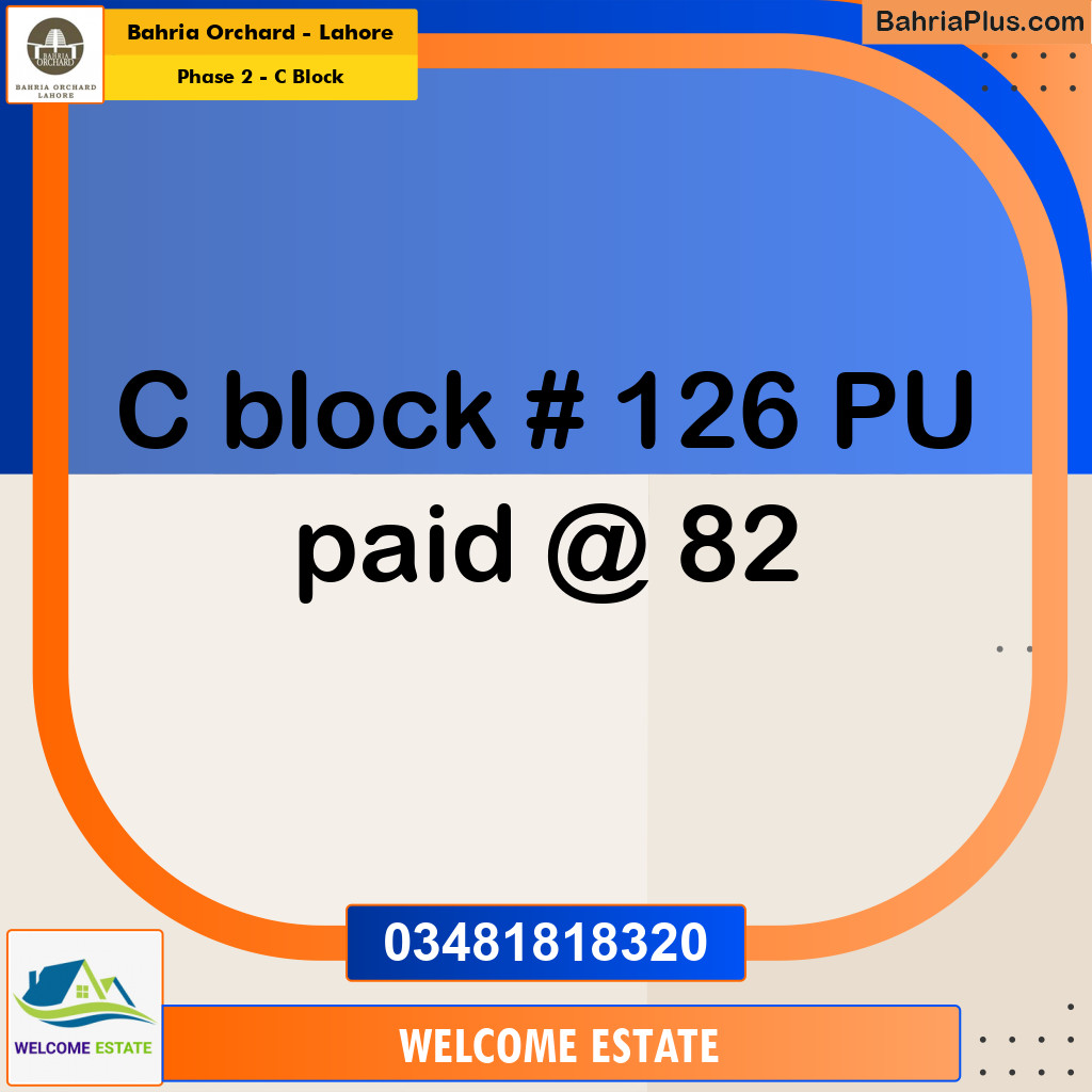 Residential Plot for Sale in Phase 2 - C Block -  Bahria Orchard, Lahore - (BP-181988)