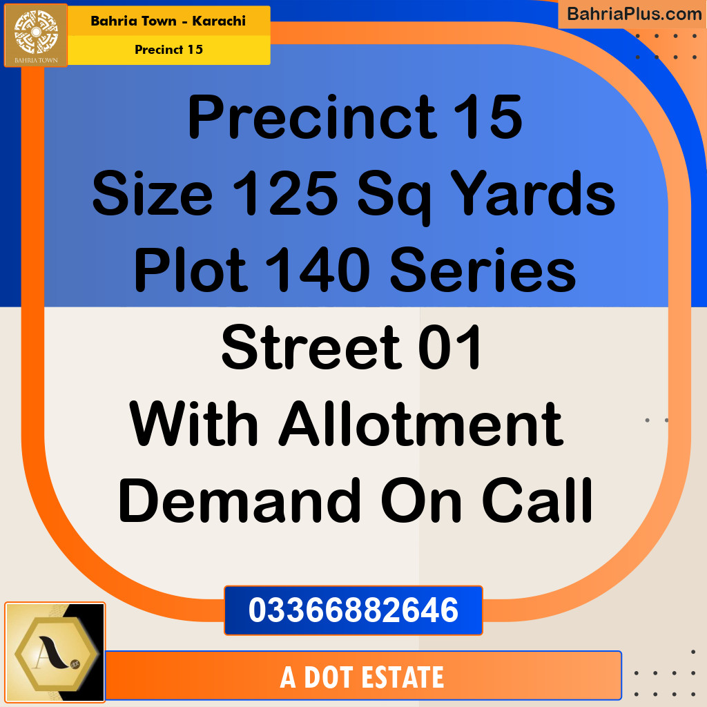 125 Sq. Yards Residential Plot for Sale in Precinct 15 -  Bahria Town, Karachi - (BP-182083)
