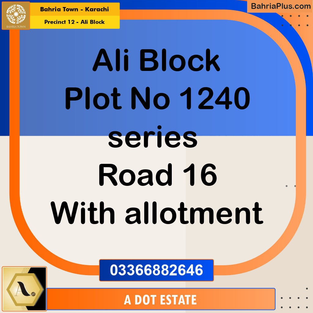 Residential Plot for Sale in Precinct 12 - Ali Block - Bahria Town, Karachi - (BP-182274)