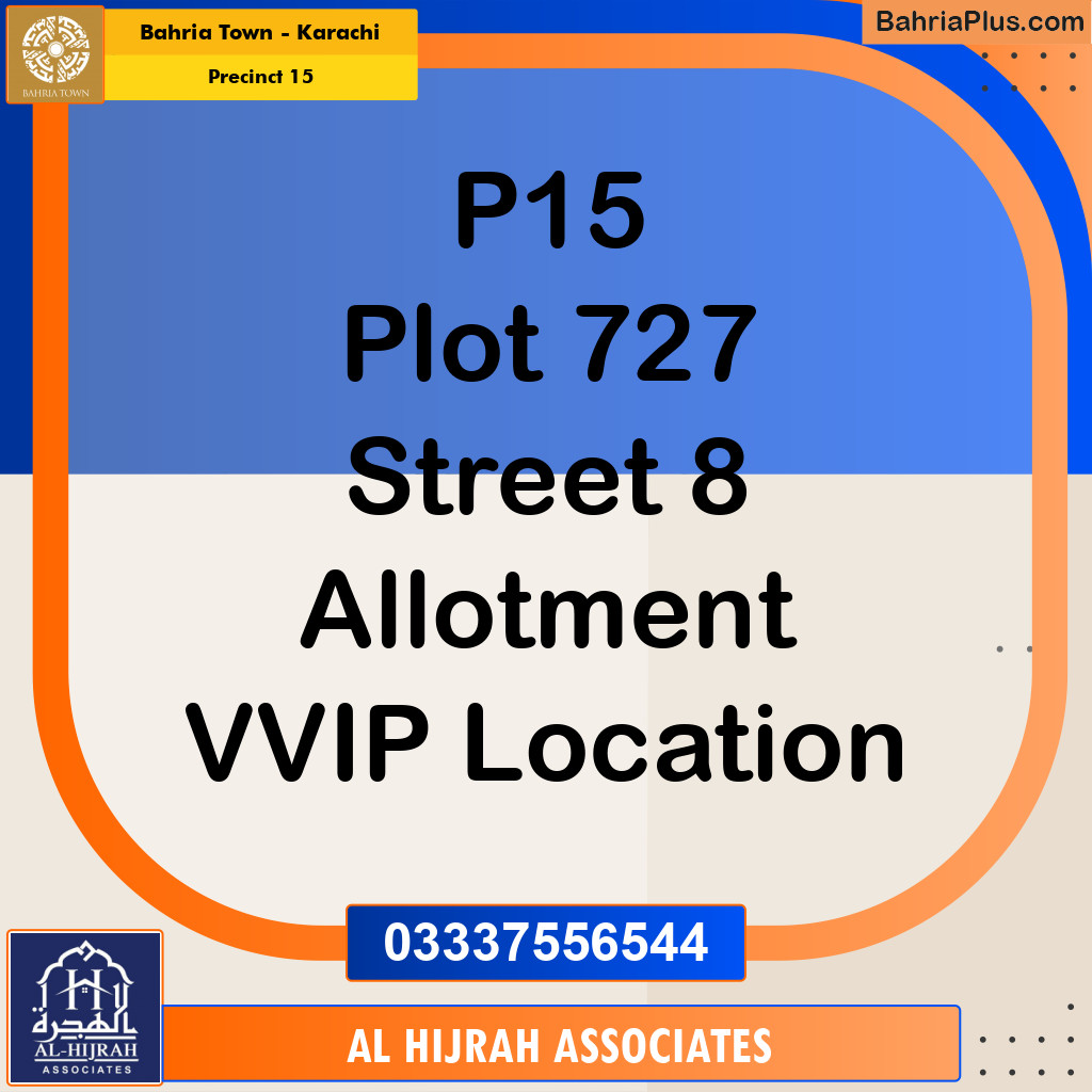 Residential Plot for Sale in Precinct 15 - Bahria Town, Karachi - (BP-182419)