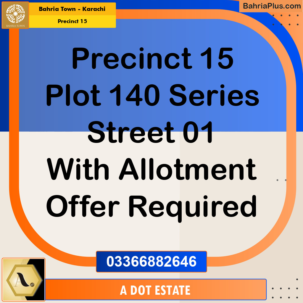Residential Plot for Sale in Precinct 15 - Bahria Town, Karachi - (BP-182462)