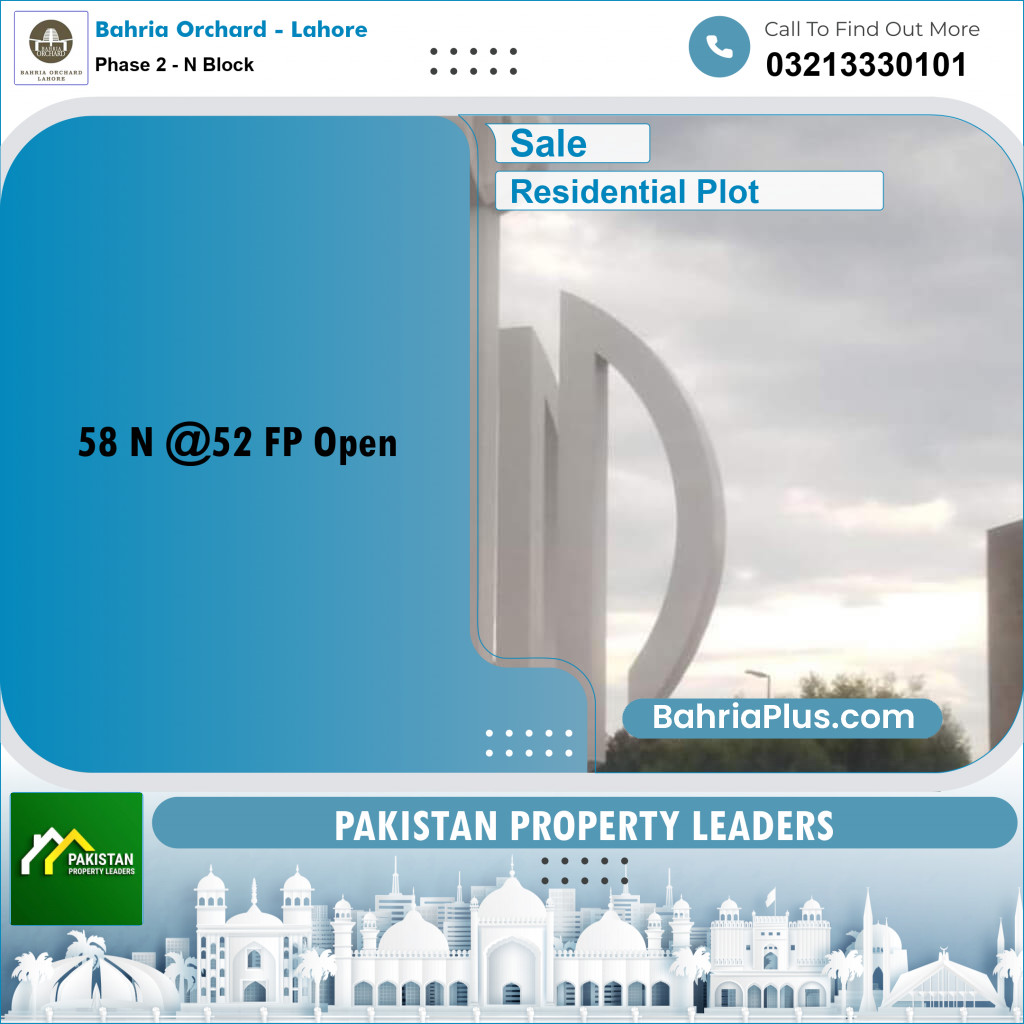 Residential Plot for Sale in Phase 2 - N Block -  Bahria Orchard, Lahore - (BP-182513)
