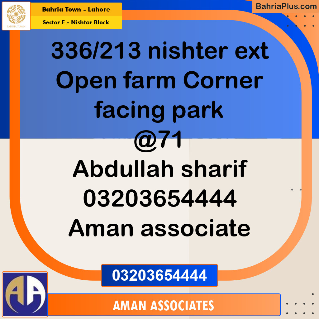 Residential Plot for Sale in Sector E - Nishtar Block -  Bahria Town, Lahore - (BP-182525)