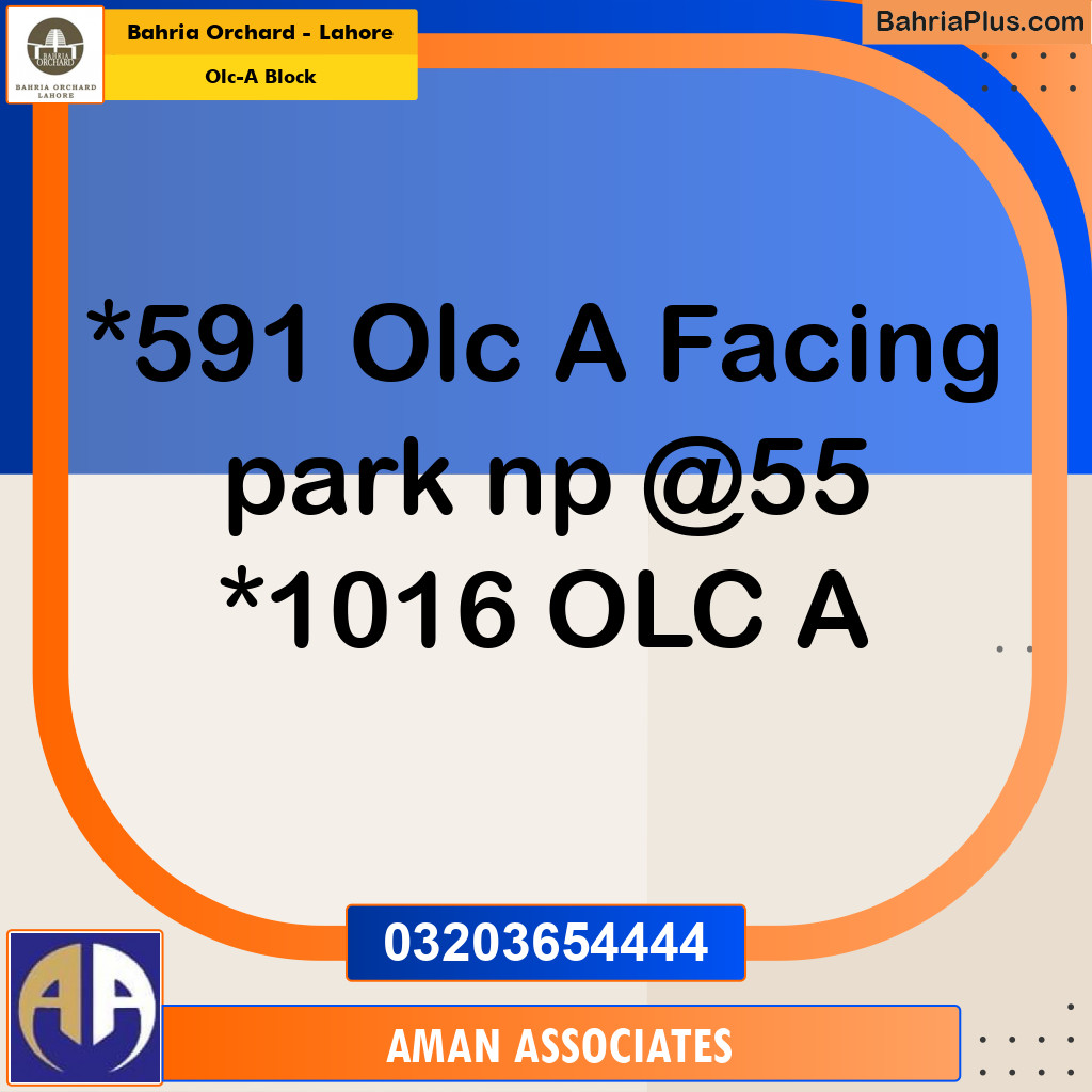 Residential Plot for Sale in OLC-A Block -  Bahria Orchard, Lahore - (BP-182526)