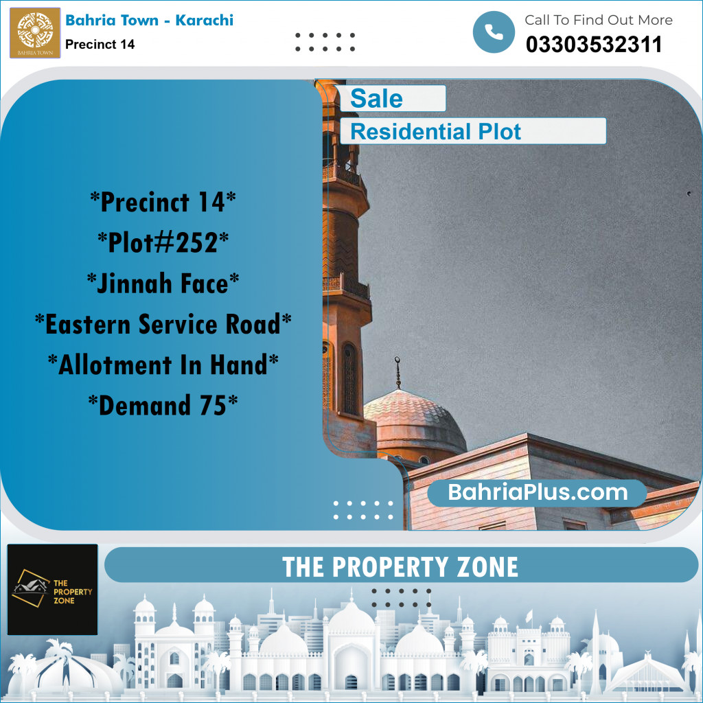 125 Sq. Yards Residential Plot for Sale in Precinct 14 -  Bahria Town, Karachi - (BP-182758)