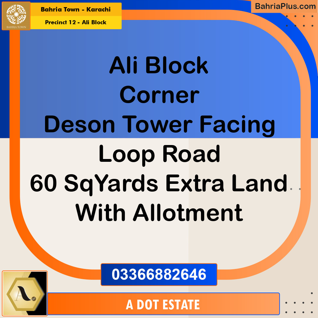 Residential Plot for Sale in Precinct 12 - Ali Block - Bahria Town, Karachi - (BP-182775)