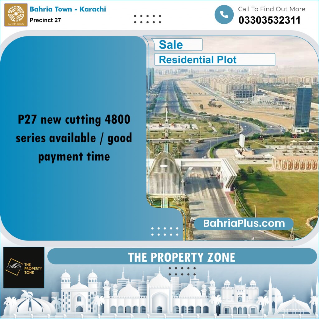 Residential Plot for Sale in Precinct 27 -  Bahria Town, Karachi - (BP-182801)