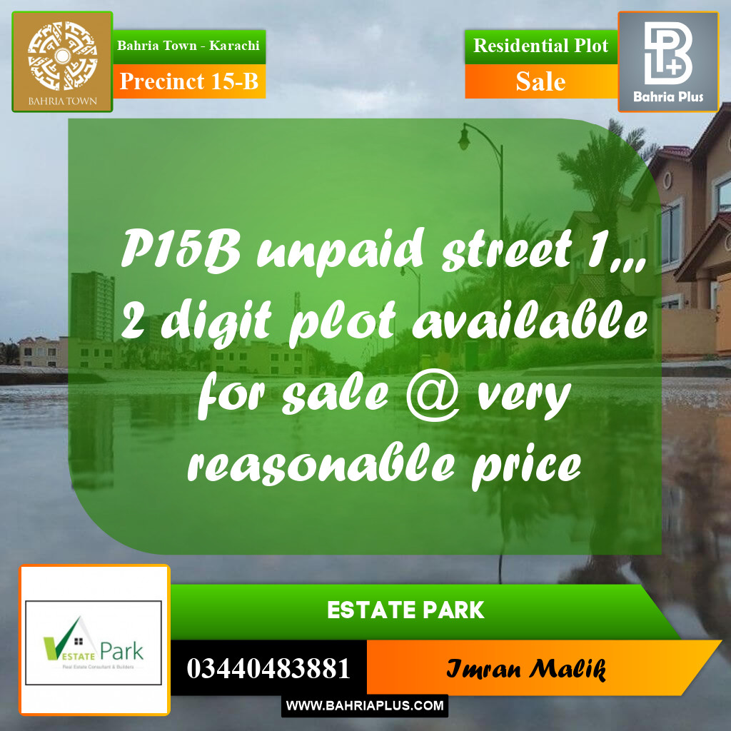 Residential Plot for Sale in Precinct 15-B - Bahria Town, Karachi - (BP-182837)